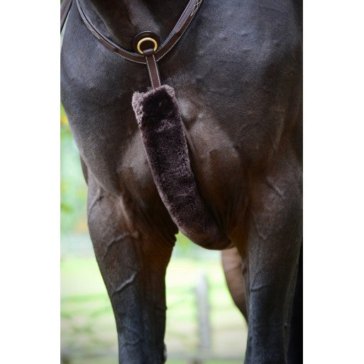 Kentucky Horsewear - Sheepskin Breastplate Cover - Brown